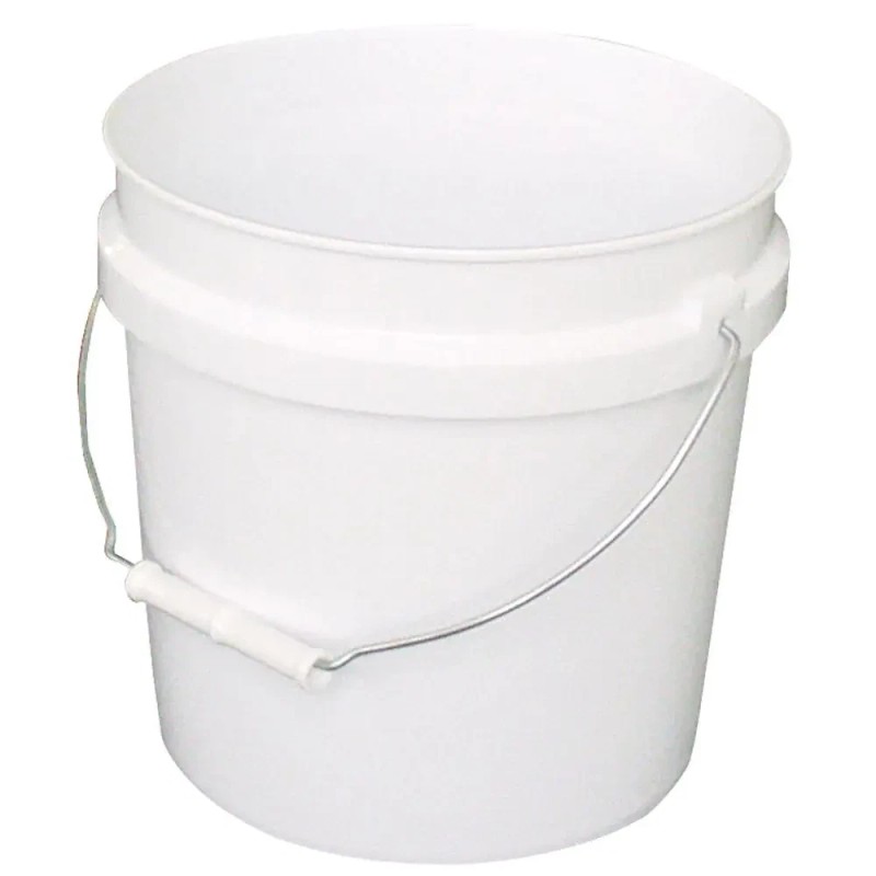 Leaktite 2 Gallon White Paint Bucket with Handle 2-Pack
