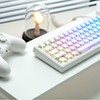 dagaladoo White Clear keycap Jelly Set 128 Keys PC/PBT Keyboard