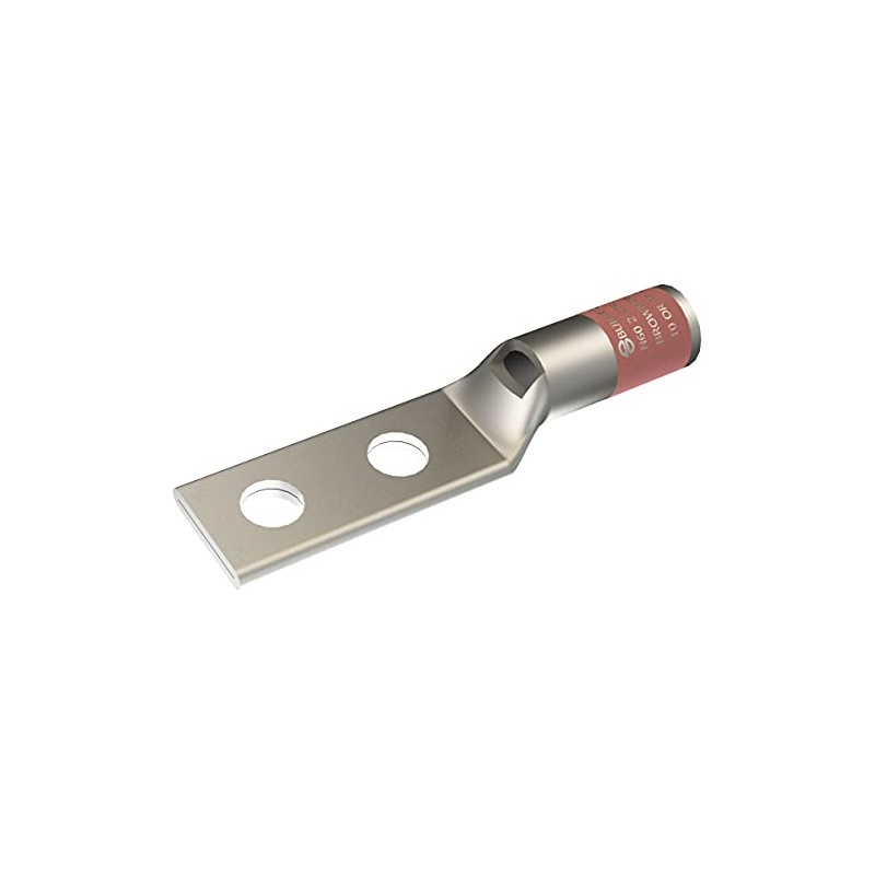 Two Hole Lug Compression Connector, 2 AWG