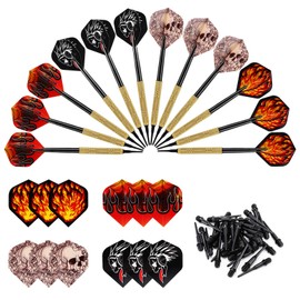 Accmor 12 Pcs Darts Plastic Tip, Soft Tip Darts Set, 14g Plastic Tipped Dart, Attach Extra 36 Black 2BA Replacement Tips, Soft Tip Darts for Electronic/Plastic Dartboard