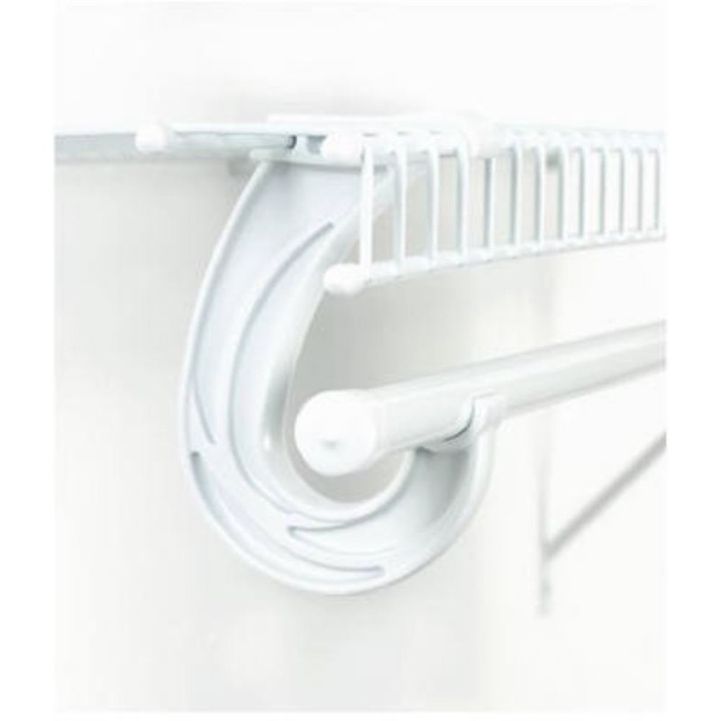 SuperSlide White Closet Rod Support Pack of 2