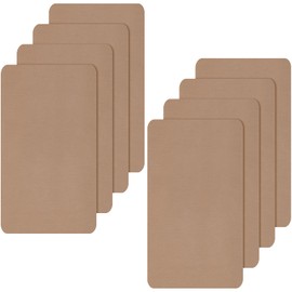8 Pieces Nylon Repair Patch Self-Adhesive Waterproof Lightweight Repair Patch for Clothing Down Jacket Tent Cloth Bag(Khaki)