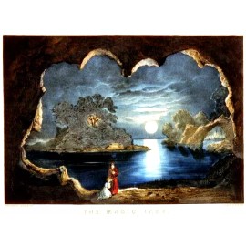 Magic Lake 1856 on our museum quality Fridge Magnet 2.5x 3.5" Tin back Laminated