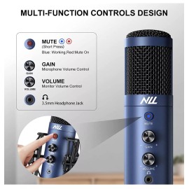 Unbranded USB Microphone for Computer NLL Studio Podcast Condenser Microphone