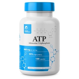 Prime Powders- Cápsulas ATP 120 cápsulas Trifosfato de adenosina disódico 400 mg por porción Aumenta la energía
