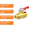 GASHER 5PCS 1/8 Inch Brass Mini Ball Valve Shut Off