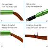 LAIBOREC Wacky Rigging Tool, Fishing Bait Rigs, Wacky Rig Ring