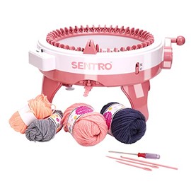 Knitting Machines SOBOANT Knitting Machine 48 Needles Smart Loom with Row Counter DIY Knitting Board Rotary Double Loom Suitable for Knitting Machines for Adults or Childs kit(48)