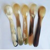 DUEBEL Set of 5 Naturally Handcrafted Buffalo Horn Spoons, 5.6"