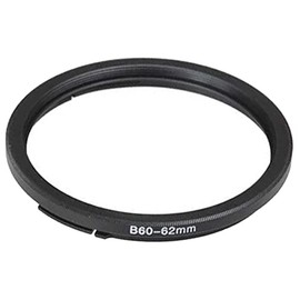 Fotodiox Bayonet 60 B60-62mm Step Up Filter Adapter Ring for Hasselblad, Anodized Black Metal Filter Adapter Ring