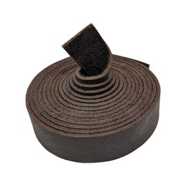 TOFL Genuine Top-Grain Leather Strap | 72 Inches Long | 3/4 Inch Wide | 1/16 Inch Thick (4-5 oz) | 1 Leather Strip for DIY Arts & Craft Projects, Clothing, Jewelry, Wrapping | Dark Brown