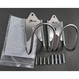 JBscoop Stainless Steel Garden Hose Hanger (Set of 2), for Garden Hose Holder, Rust Free Hose Holder Wall Mount, Heavy Duty Wall Mount Hose Hanger