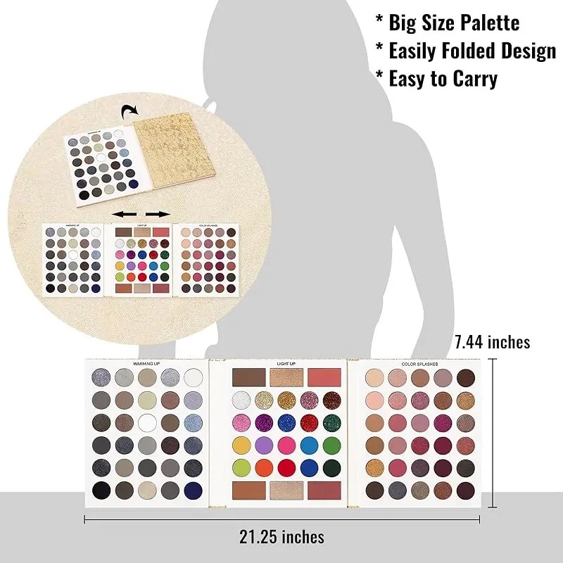 Paleta De Sombras De Ojos Ucanbe Pretty Pro, 86 Colores