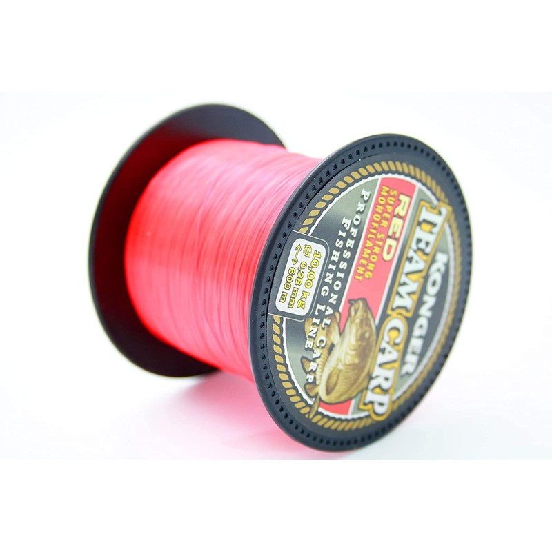 Konger Team Carp Red Fishing Line Fast Sinking 1000 m