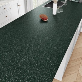 Wallderful Green Granite Wallpaper Extra Wide Marble Contact Paper Peel and Stick Countertops Silver Galaxy Terrazzo Wallpaper for Bathroom Walls Kitchen Backsplash Cabinet Vinyl Wrap 17.5"x118" Retro