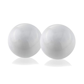 Modern Day Accents 4393T Bola Blanco White Sphere, Aluminum, Filler, Orbs Decorative Balls, Tabletop Modern Decor, Decorative Balls for Centerpiece Bowls, Home Office, Decor, 3-inch Set of 2 Balls