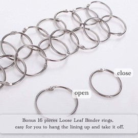 NICETOWN Blackout Curtain Liners for Sheer Curtains, Cold Heat Light Noise Blocking Liners with Rings: Easy to Open and Closed, Thermal Liners for 84 inches Long Curtains, 1 Pair, 50" x 80" Per Panel