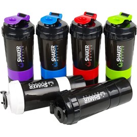 Botella coctelera de proteínas para mezclas de proteínas, 17 onzas, a prueba de fugas ● Fácil limpieza ● última intervensión de BPA, insípido, material seguro ● No necesita bola de mezcla ni batidor ● Botella mezcladora ● Botella agitadora ● Botella agit