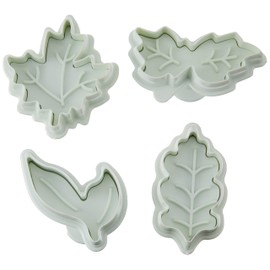 cotta 86776 Die Cutters (4 Leaf Types), White, Maximum: 3.0 x 1.8 x 2.2 inches (7.5 x 4.5 x 5.7 cm), Min: 2.6 x 1.8 x 2.2 inches (6.5 x 4.5 x 5.7 cm)