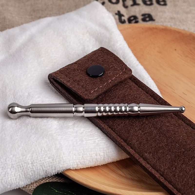 FeelFree Sport Manual Acupuncture Massage Pen - Stainless Steel Facial