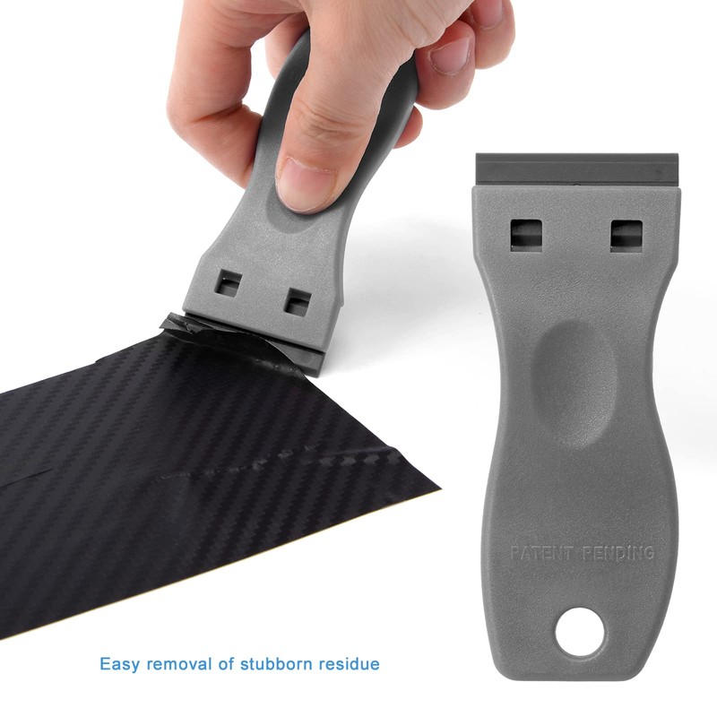 FOSHIO 2PCS Plastic Razor Blade Scraper Tool and 100PCS Plastic