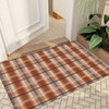 Fall Plaid Doormat Autumn Burnt Orange Buffalo Check Area Rugs
