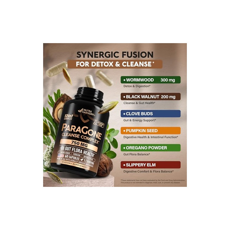 Wormwood, Black Walnut, Clove & Astragalus - ParaGone for Cleanse,