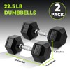 Hex Dumbbell Rubber Encased Dumbbell Strength Training Hex Dumbbell, Hand