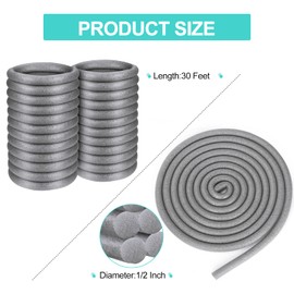 1/2" Diameter x 30' Length Backer Rod Caulk Saver Foam Backer Rod for Gaps and Joints Backing Concrete Filler