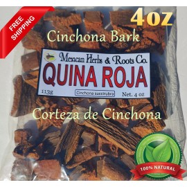 Mexican Herbs Quina Roja - Cinchona bark - Corteza de cinchona - Red cinchona 4oz