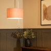 Modern Blush Pink Velvet Cylinder Ceiling Pendant Lampshade/Table Lamp Drum
