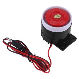 Hztyyier Sirena de Alarma DC 12V Mini Sirena por Cable de Alarma con Sonido de Seguridad para el hogar Kit de Alerta de bocina de 110dB al Aire Libre