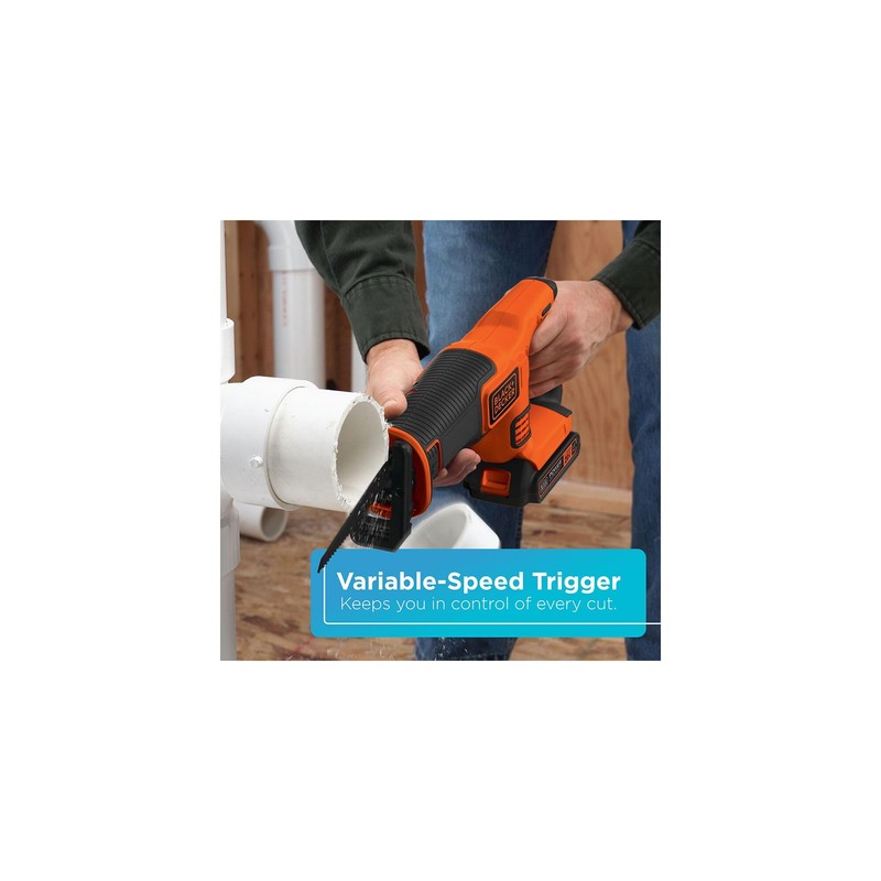 BLACK+DECKER 20V MAX* Cordless Reciprocating Saw Kit (BDCR20C)