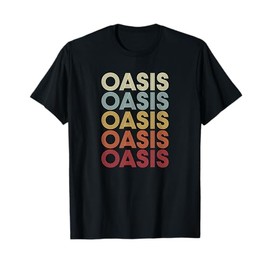 Oasis California Oasis CA Vintage Text T-Shirt