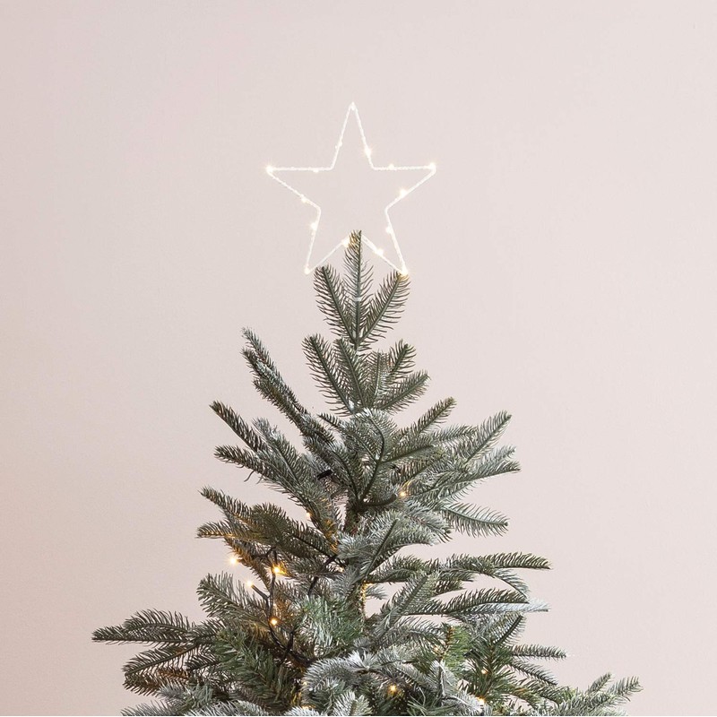 Lights4fun Osby Star Tree Topper Christmas Decoration Warm White LED