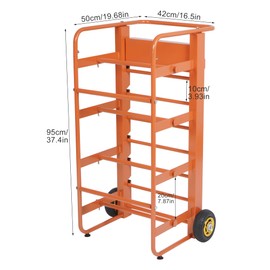 ikare Wire Spool Rack, Cable Caddy Heavy Duty Multi-Spool Wire Rack Dispenser with Wheel, Electrical Wire Spool Holder with Storage Tray for Wiring Storage and Electrical Industrial, 300 lbs Capacity