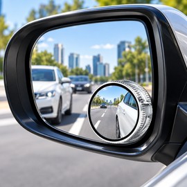 2-Pack Wide Angle Blind Spot Mirrors for Cars – 360° Adjustable Convex Glass for Parking, Lane Changes & Daily Driving