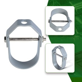 Highcraft IDM-FQ01-10 Clevis Hanger Light Duty Epoxy Coated Steel, 1 in. 10 Pack, 1 inches, Chrome