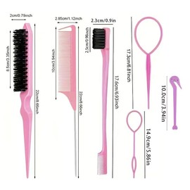 Hair Comb Braiding Set, 14pcs/set Hair Care Highlight Combs Kit, Professional Heatless Styling Tools For Men & Women, Christmas Gift