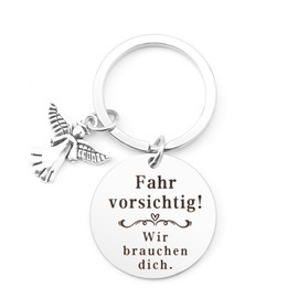 Fahr Vorsichtig Key Fob, Key Fob "Fahr Vorsichtig für Papa Mama" [German Language], Gifts for Dad, Christmas Gifts for Dad, Father's Day Gifts for Dad, Valentine's Day Gift for Him, Drive carefully