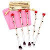 Rose Eye Makeup Brush Set - 5pcs Wand Makeup Brushes