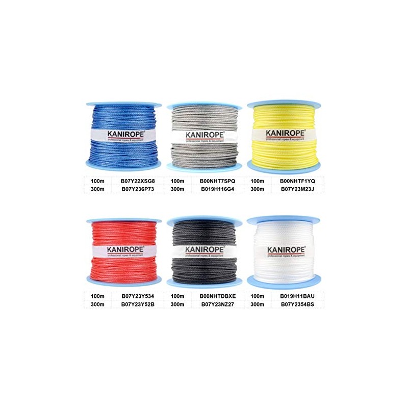 Kanirope® Dyneema Rope PRO 2.5 mm 100 m Yellow 12-Way