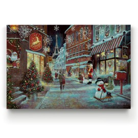 Renditions Gallery Abstract Christmas Art Prints for Home Decor Snowy Paris Christmas Wall Artwork Hanging Prints for Bedroom Dining Living Room Office Home Kitchen Wall Decor - 18"X27" LT18