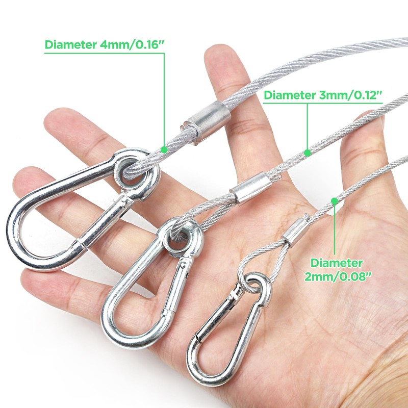 Mad Owl Safety Rope Fixing Device, Stage Light Safety Cable,Transparent
