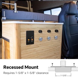 Obeaming 12V CCT Switchable Light Dimmer Switch, Works CCT Changeable LED Light Fixture for Color Switching and On/Off/dimming Control, 10A, DC12V