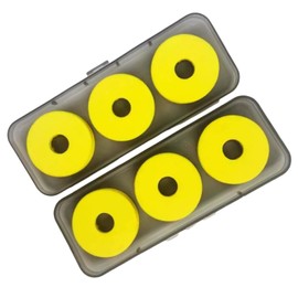 LiJuanWang Fishing Line Storage, Pack of 6 Foam Line Winders for Leaders, Fishing Leader, Fishing Line, Spools Foam Spools with Plastic Box, Foam Fishing Board
