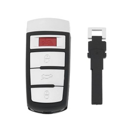 eMagTech 4 Button Car Keyless Entry Remote Key Shell Cover 76 * 35 * 16mm HLO3C0959752N Compatible with VW Passat 2006-2010 No Chip