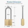 Puroma 2 Pack Keyed Padlock Waterproof Solid Brass Lock, 2.6