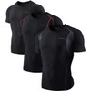 DEVOPS 3 Pack Men's Athletic Short Sleeve Compression Shirts (Medium,