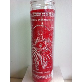 Unstill Spirit (Espiritu Intranquilo) 7 Day 1 Color Unscented Red Candle in Glass